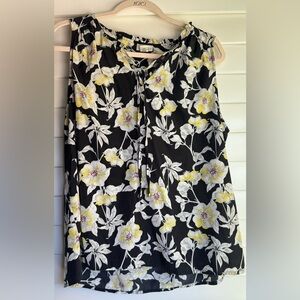 Mercer & Madison Black Floral Blouse